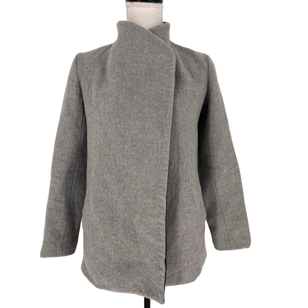 Theory Naomo Virgin Wool-Blend Jacket in Charcoal Light Heather - Picture 8 of 15